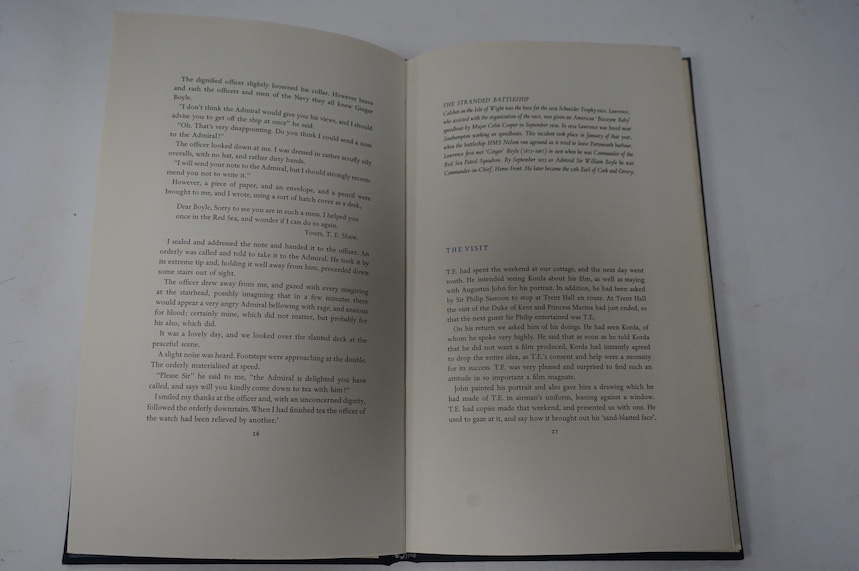 Sims, R. G. - The Sayings & Doings of T.E. Lawrence. Edited by Dr. Leo John de Freitas; with an introduction by John Sims and Notes by A.J. Flavell. Limited Edition (of 300 copies), this one inscribed beneath the limitat